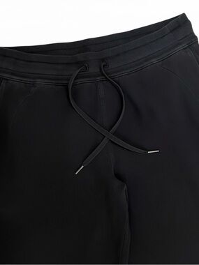 Lululemon Joggers Women 10 Black Scuba High Rise Relaxed Sweat Pant Cotton Terry